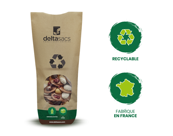 Deltasacs fabricant de sac fond carton écologique : emballages souples éco-recycable français