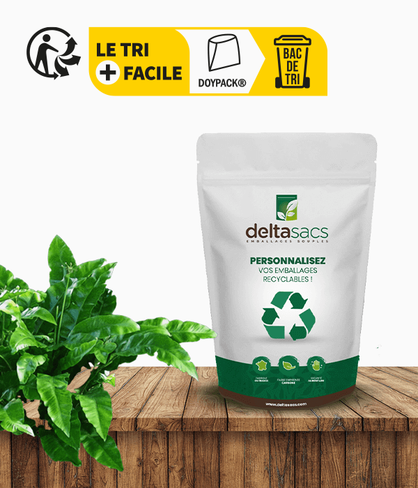 Pour votre emballage souple, optez pour le Doypack mono matériau recyclable de Deltasacs France