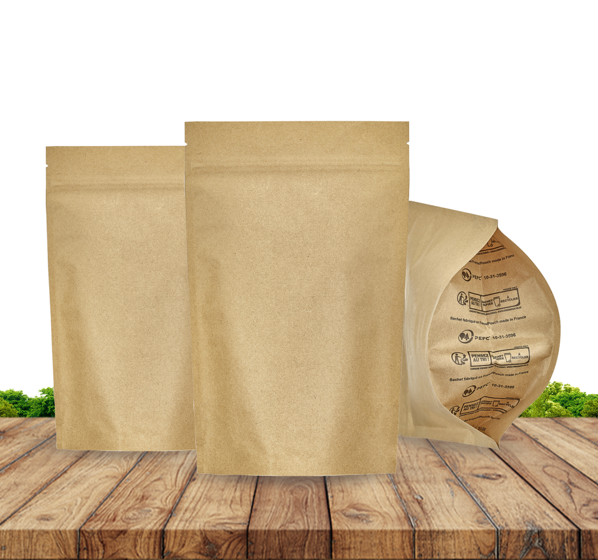 Stand-up pouch stock collection: quality and fast delivery - Deltasacs, made eco-friendly packaging in France