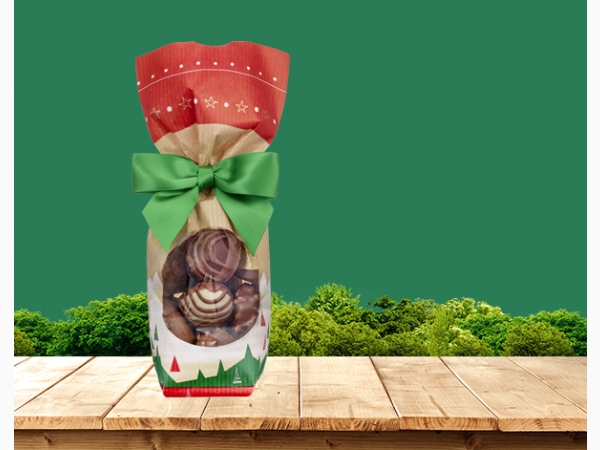 Christmas hard-bottom bag - Sapin