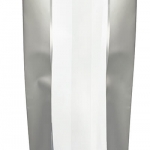 Metallic hard-bottom bag - Larges Bandes Argent