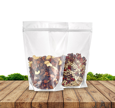 Recyclable mono-material stand-up pouch stock collection Recyclable mono-material stand-up pouch stock collection