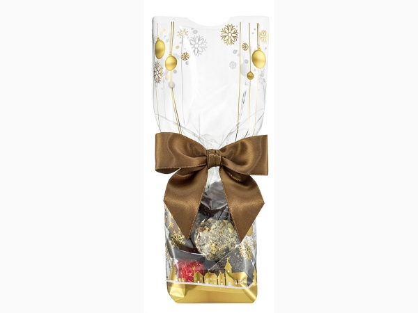 Christmas hard bottom bag - Boules et flocons