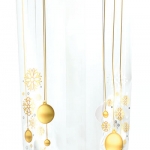 Christmas hard bottom bag - Boules et flocons